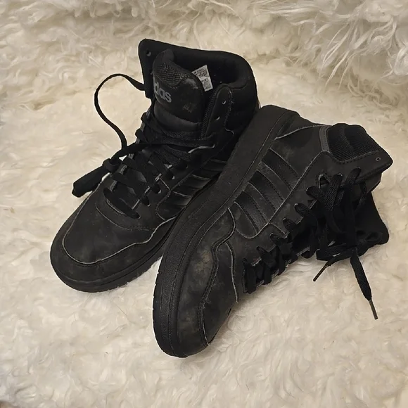 Adidas Black High-Top Sneakers with Suede Finish - Picture 2 of 7